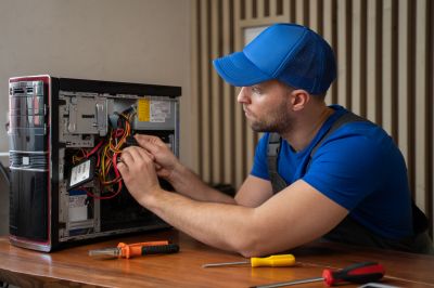 Technician Performing Installation